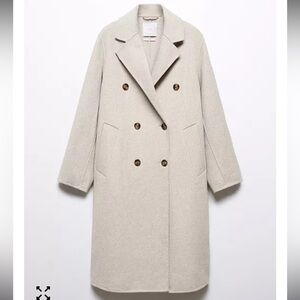 Mango Handmade Oversized Wool Coat XS